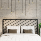 Cabeceira De Cama Ferro Estilo Industrial Angle 220x115 Super