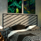 Cabeceira De Cama Ferro Estilo Industrial Angle 220x115 Super