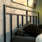 Cabeceira De Cama Ferro Estilo Industrial Direct 220x115 Supe