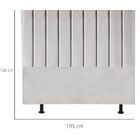 Cabeceira De Cama King Box 195 Cm Karla Carla Veludo Cinza Cl