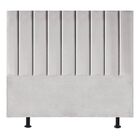 Cabeceira De Cama King Box 195 Cm Karla Carla Veludo Cinza Cl