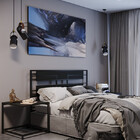 Cabeceira De Cama Moderna Estilo Industrial Simetri 180x115 Q