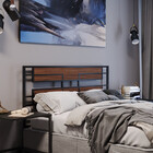 Cabeceira De Cama Moderna Estilo Industrial Simetri 210x115 K