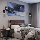 Cabeceira De Cama Moderna Estilo Industrial Simetri 210x115 K