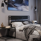 Cabeceira De Cama Moderna Estilo Industrial Simetri 210x115 K