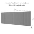 Cabeceira De Cama Queen 1,60m Estofada Tecido Suede Bege Elisa