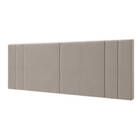 Cabeceira De Cama Queen 1,60m Estofada Tecido Suede Bege Elisa