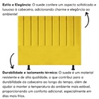 Cabeceira De Cama Queen Box 160 Cm Karla Carla Suede Amarelo