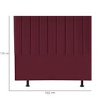 Cabeceira De Cama Queen Box 160 Cm Karla Carla Suede Bordô