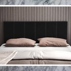Cabeceira De Cama Queen Yasmim Suede Preto 1,60m