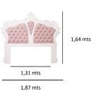 Cabeceira De Cama Roma Queen Branco E Veludo Rosê