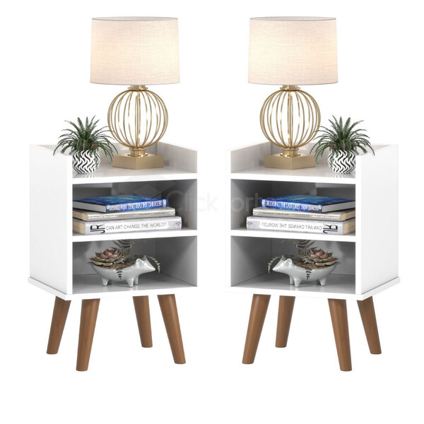 Cabeceira De Cama Sofisticado Branco Kit Com 2