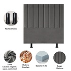 Cabeceira De Cama Solteiro Box 100 Cm Eloá Linho E Frame Cinza