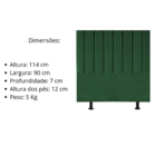 Cabeceira De Cama Solteiro Box 90 Cm Karla Carla Suede Verde