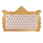 Cabeceira De Cama Suspensa Casal Clássica Paris Dourado E Bege