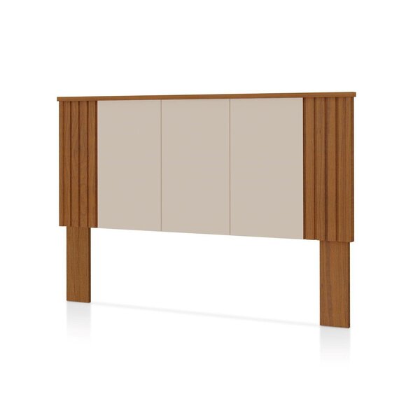 Cabeceira De Casal 100% Mdf 123cm X 175cm Duo Marrom Freijó/off White ...