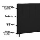 Cabeceira De Casal 140cm Bari I02 Corano Preto Mpozenato