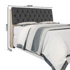 Cabeceira De Casal Amarula Com Capitonê Corino Preto E Pratel