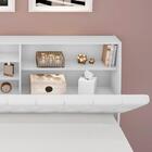 Cabeceira De Casal Branco Com Capitonê Corino Branco E Pratel