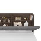 Cabeceira De Casal Chocolate Com Capitonê Suede Cinza E Prate