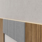 Cabeceira De Casal Dubai Zen Nature Brisa/linho Cinza - Vila