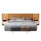 Cabeceira De Casal E Mesas Com Led Sorrento Nature Pérola