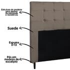 Cabeceira De Casal King 195cm Luna I02 Suede Bege Mpozenato