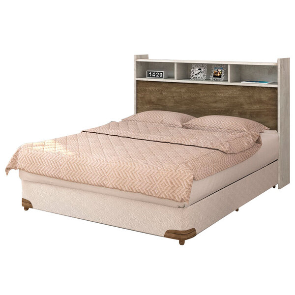 Cabeceira De Casal Melissa 1,40 Fosco-cambel - Avelã Wood / C