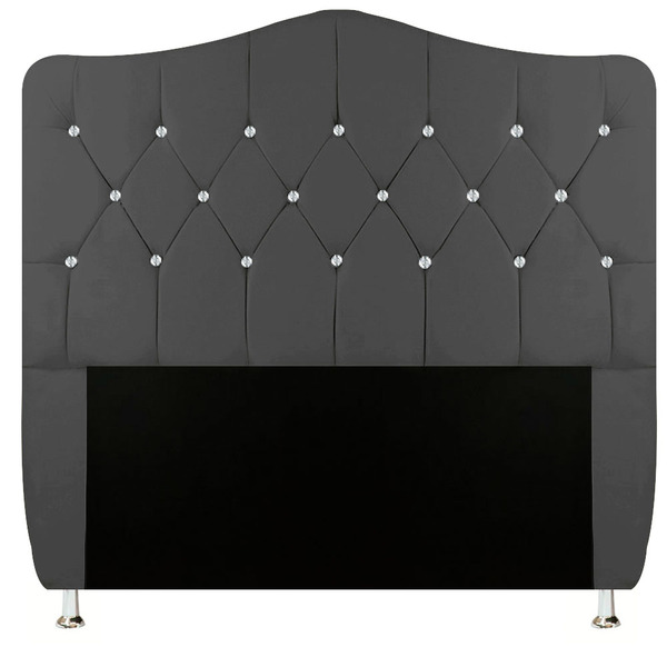 Cabeceira De Casal Para Cama Box Estofada Capitone Com Strass