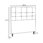 Cabeceira De Casal Queen 160cm Bari I02 Corano Branco