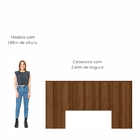 Cabeceira De Casal Ripada Berlim 2,40m - Freijó