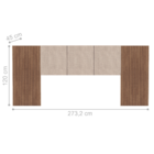 Cabeceira De Casal Ripada Com Led Hayya Linho Bege