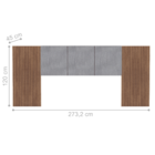 Cabeceira De Casal Ripada Com Led Hayya Linho Cinza