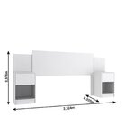 Cabeceira De Casal Sublime 2 Gavetas 2 Nichos Branco