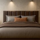 Cabeceira De Couro Legítimo Suspensa Cama Casal Evoa Yescasa