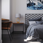 Cabeceira De Ferro Industrial Xis 210x115 King - Preto