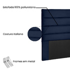 Cabeceira De King 195 Cm Italy Suede Azul Marinho - Nexta Casa