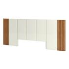 Cabeceira De Madeira Casal 270cm 100% Mdf Tw184 Off White/fre