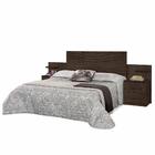 Cabeceira De Madeira Para Box Casal E Queen Com 2 Mesas De Ap