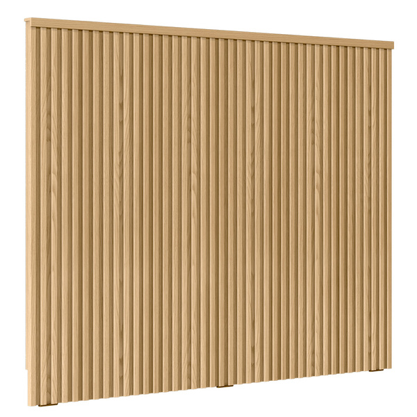 Cabeceira De Madeira Ripada Cama Box Casal 140 Cm Angelina L0