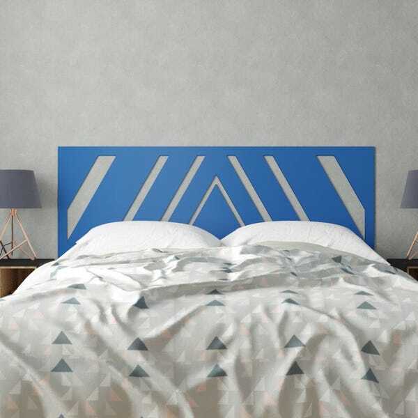 Cabeceira De Parede Casal Mdf Para Cama Box Triangulo Blue