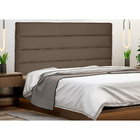 Cabeceira De Queen 160 Cm Italy Suede Marrom Claro - Nexta Ca