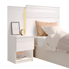 Cabeceira De Solteiro 147cm 100% Mdf Com 01 Mesa De Cabeceira