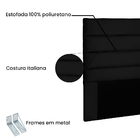 Cabeceira De Solteiro 90 Cm Italy Veludo Preto - Nexta Casa
