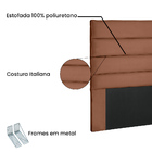 Cabeceira De Solteiro 90 Cm Italy Veludo Telha - Nexta Casa