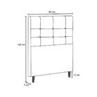 Cabeceira De Solteiro 90cm Bari I02 Corano Marrom Mpozenato