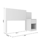 Cabeceira De Solteiro Altesa 1 Gavetas 1 Nichos Branca