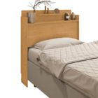 Cabeceira De Solteiro Com 2 Prateleiras Luzio Naturalle