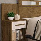 Cabeceira De Solteiro Extensível Com 2 Mesas De Cabeceira Can