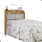 Cabeceira De Solteiro Flex Marta Naturalle Off White